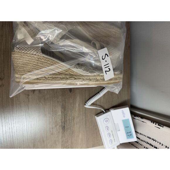 GAIMO Ankle Tie Wedge Espadrilles Sandals EU 40 US 9 Ivory Bridal Made In Spain - Picture 15 of 16